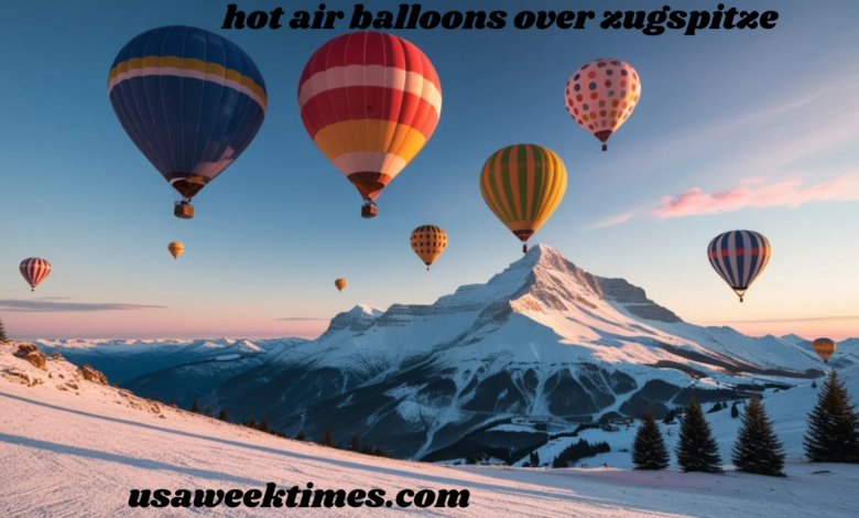 hot air balloons over zugspitze