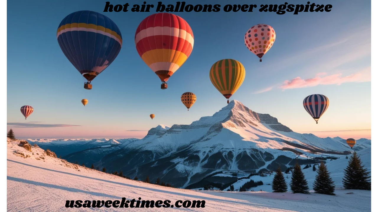 hot air balloons over zugspitze