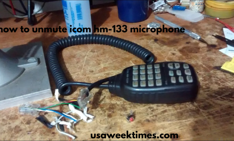 how to unmute icom hm-133 microphone