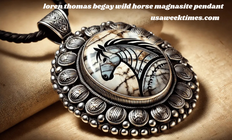 loren thomas begay wild horse magnasite pendant