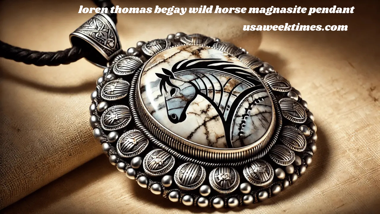 loren thomas begay wild horse magnasite pendant